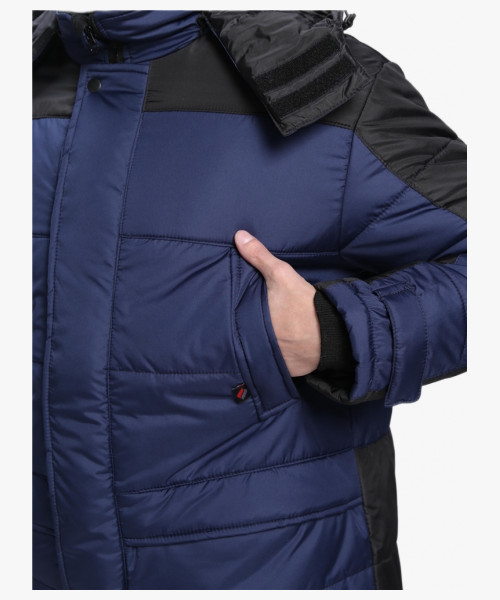 Куртка зимняя Европа (Дюспо), темно-синий/черный