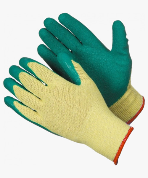 Перчатки х/б с рифленым латексным покрытием (цвет в ассортименте)