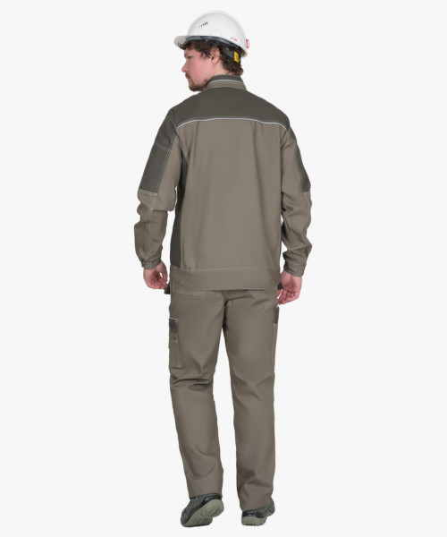 Костюм СИРИУС-ТОКИО куртка, полукомбинезон т. песочный с хаки 100% х/б пл. 265 г/кв.м