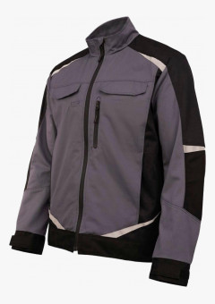 Куртка летняя мужская Brodeks KS202-C, 100% ХБ, цвет графит серый, чёрный