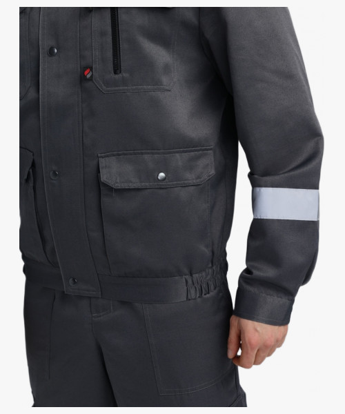 Костюм Нейч-2 СОП с капюшоном К. (тк.Смесовая,210) п/к, т.серый/св.серый