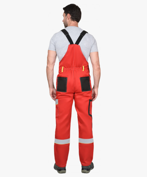 Костюм СИРИУС-ПОЛИНОМ муж., курт.кор. п/к, черный с красным и св.серым СОП 50мм