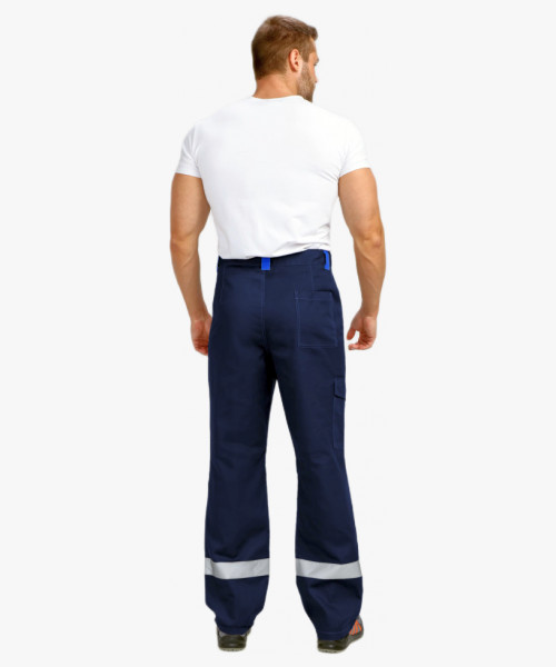 Костюм ProfLineBase-1 (тк. Твил, 210) брюки, т.синий/черный/васильковый