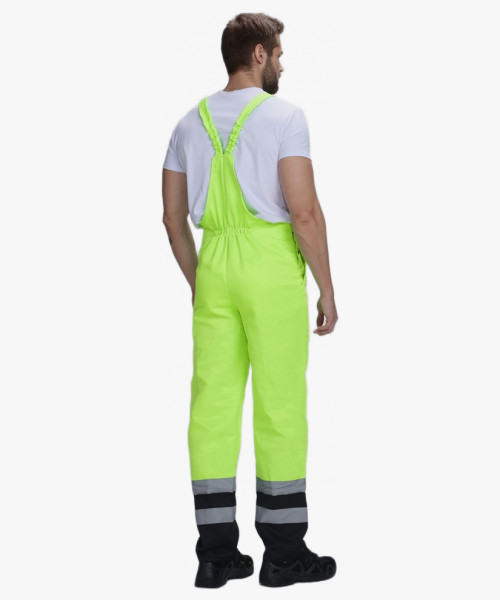 Костюм для дорожника с укороченной курткой (тк.Смесовая,210) п/к, лимонный/черный