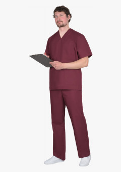 Костюм хирурга универсальный бордовый