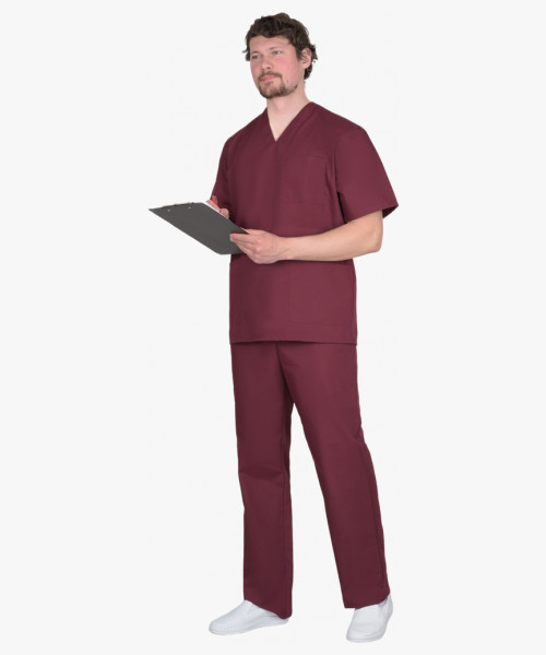 Костюм хирурга универсальный бордовый