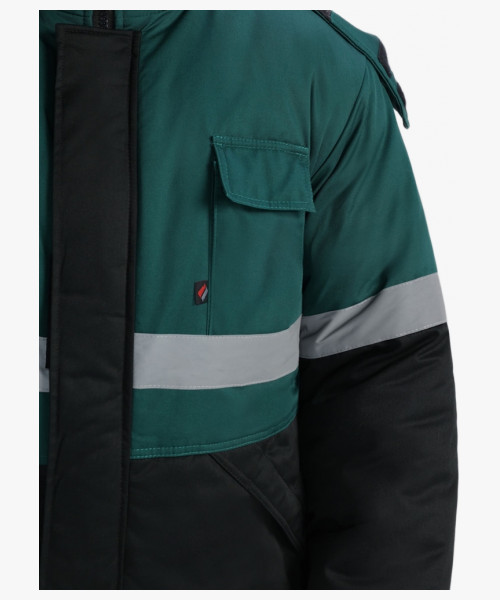 Костюм зимний Нордхард-2 СОП У. (тк.Смесовая,240) п/к, черный/т.зеленый