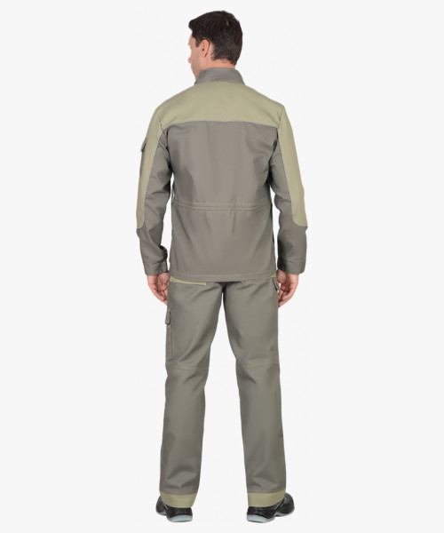 Куртка СИРИУС-ВЕСТ-ВОРК  т.оливковый со св.оливковым пл. 275 г/кв.м