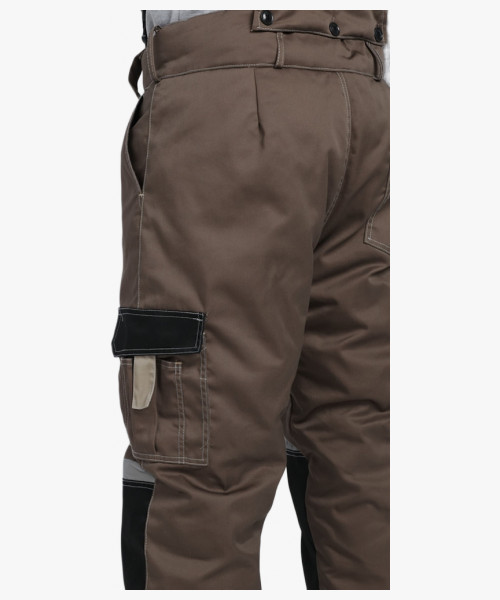 Костюм зимний Мега IMP (тк.Смесовая,240) брюки, коричневый/черный/бежевый