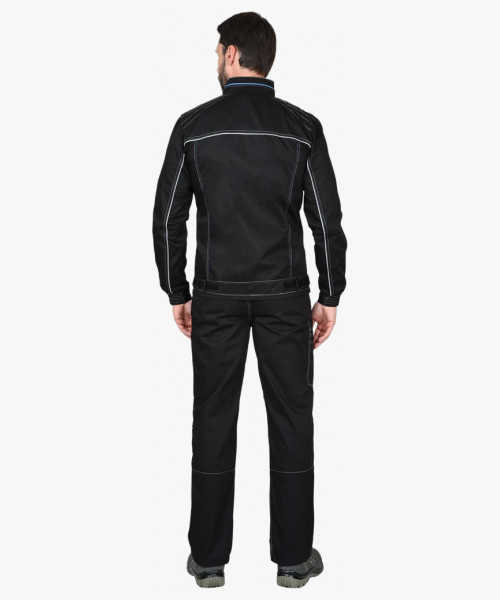 Костюм мужской СИРИУС-АЛЕКС куртка, полукомбинезон, чёрный