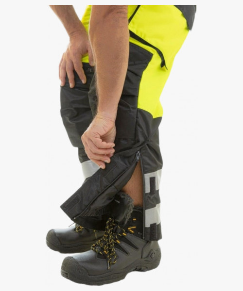 Брюки сигнальные зимние Brodeks KW308, цвет жёлтый, чёрный