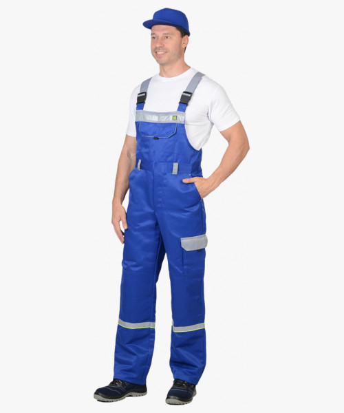 Костюм СИРИУС-ПРАКТИК куртка, п/к васильковый со св.серым