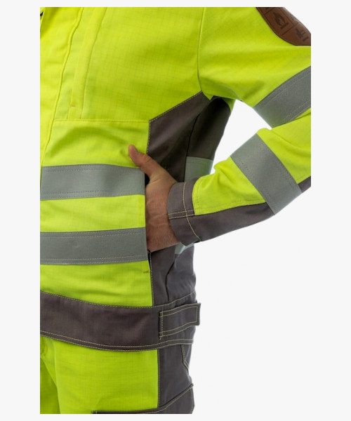 Куртка мультизащитная Brodeks MS28-61, цвет жёлтый, серый