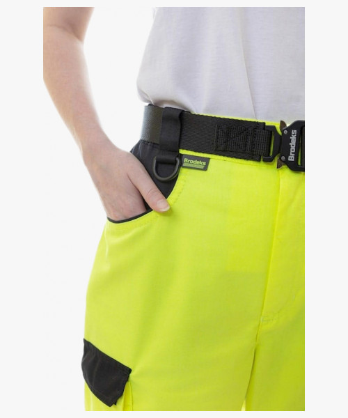 Брюки сигнальные женские Brodeks KS319, цвет жёлтый, чёрный