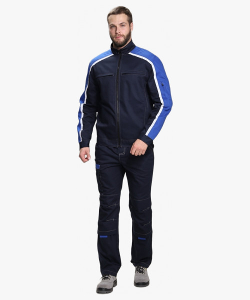 Костюм Алькор (тк.Карелия,260) брюки, т.синий/васильковый