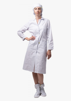Халат женский Антистатика М-102 тип D, белый