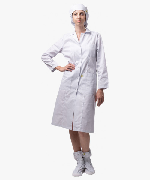 Халат женский Антистатика М-102 тип D, белый