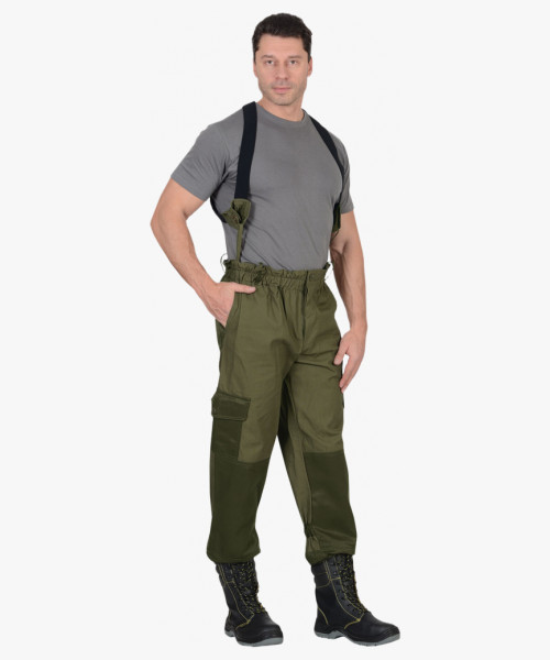 Костюм СИРИУС-ГОРКА куртка, брюки, помочи (полотно палаточное) олива