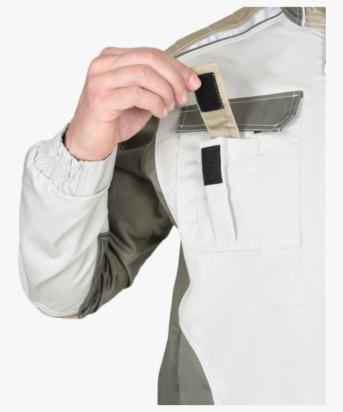 Куртка СИРИУС-КАСПИЙ молочная с оливой и песочным и СОП