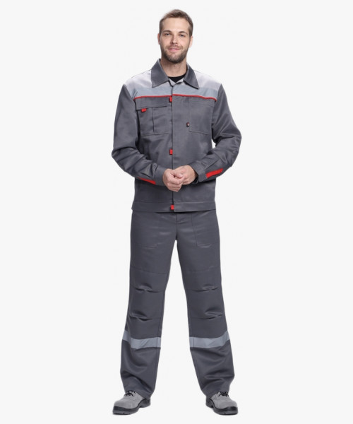 Костюм Фаворит-2 СОП усиленный IMP (тк.Смесовая,210) п/к, т.серый/серый/красный