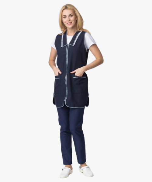 Фартук-сарафан Вишня (тк.Габардин), т.синий