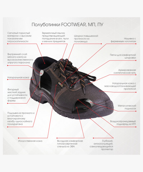 Полуботинки FOOTWEAR, МП, ПУ
