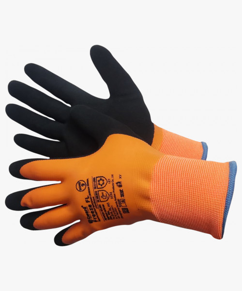 FREEZE FL оранжевый. Перчатки утепленные двухслойные со вспененным латексным покрытием