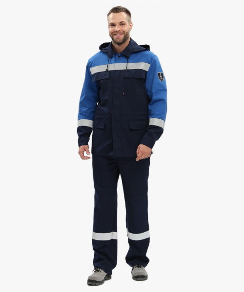 Костюм Эксперт-Антистат МВО NEW (тк.Смесовая,250) п/к, т.синий/васильковый