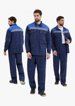 Костюм Бренд (тк.Саржа,240) брюки, синий/васильковый