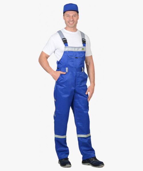 Костюм СИРИУС-ПРАКТИК куртка, п/к васильковый со св.серым