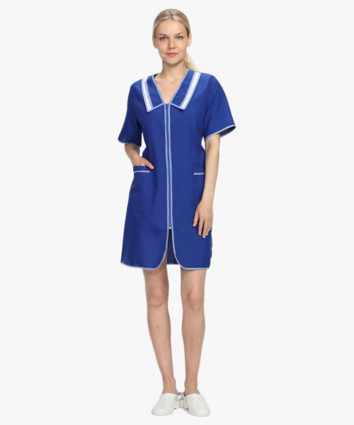 Халат женский Сакура (тк.Габардин), васильковый