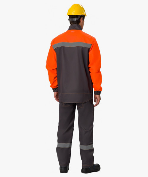 Костюм лесоруба Волат-Урбан-2 СОП (тк.Смесовая,215) брюки, серый/оранжевый
