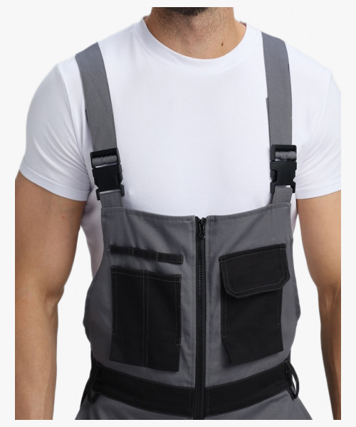 Полукомбинезон Милан CH (тк.Смесовая,260), т.серый/черный