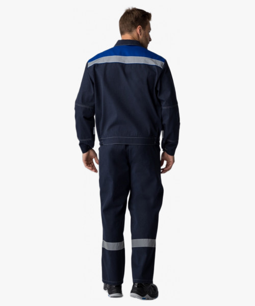 Костюм Липецк СОП (тк.Смесовая,260) п/к, т.синий/васильковый