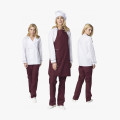 Костюм женский повара Гурман (тк.ТиСи), белый/бордовый
