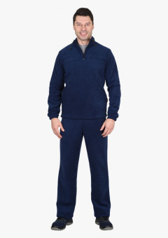 Костюм флисовый куртка, брюки темно-синий