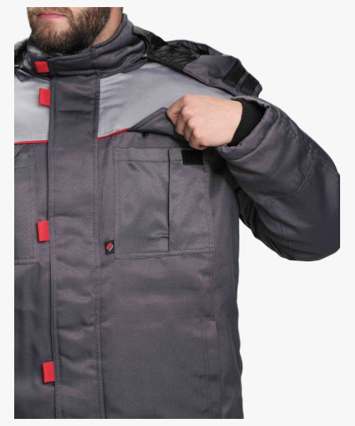 Костюм зимний Флофт-1 (тк.Смесовая,210) брюки, т.серый/св.серый