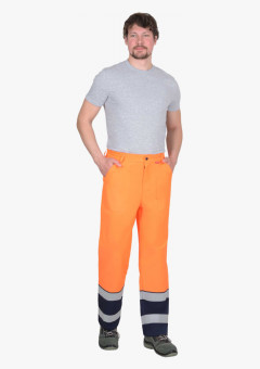Брюки СИРИУС-ТЕРМИНАЛ-3-РОСС оранжевые с тёмно-синим