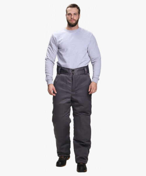 Костюм зимний Флофт-1 (тк.Смесовая,210) брюки, т.серый/св.серый