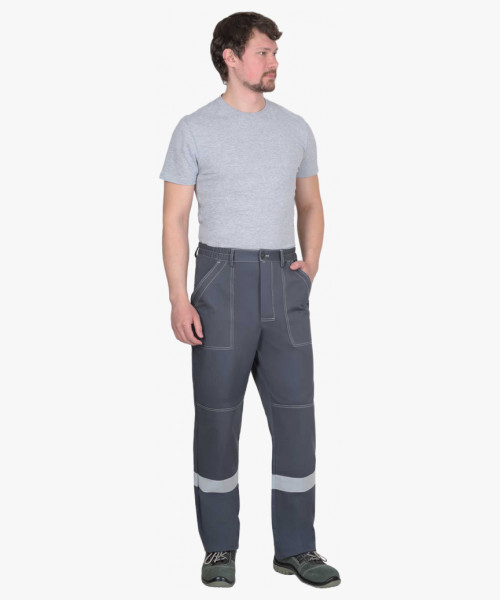 Брюки из антиэлектростатической ткани серые пл. 260 г/кв.м МВО