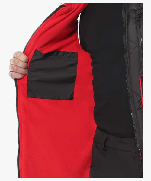 Жилет СИРИУС-ЕВРОПА удлиненный (на подкладке флис) черный