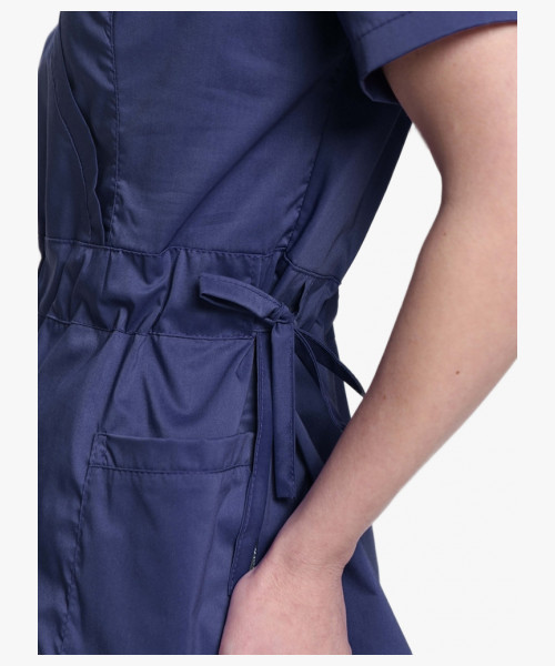 Костюм женский хирургический Модерн-004 (тк.Стрейч,120) MedLine, т.синий