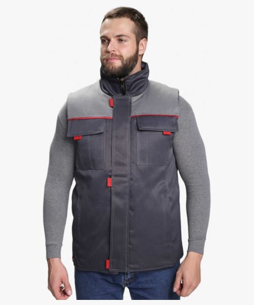 Жилет утепленный Флофт (тк.Смесовая,210), т.серый/серый