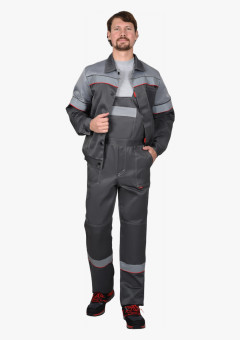 Костюм СИРИУС-ЛЕГИОНЕР куртка кор., п/к темно-серый со светло-серым и СОП