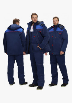 Костюм зимний Флофт-2 (тк.Смесовая,210) п/к, т.синий/васильковый