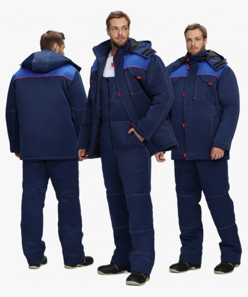 Костюм зимний Флофт-2 (тк.Смесовая,210) п/к, т.синий/васильковый