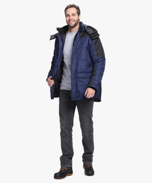 Куртка зимняя Европа (Дюспо), темно-синий/черный