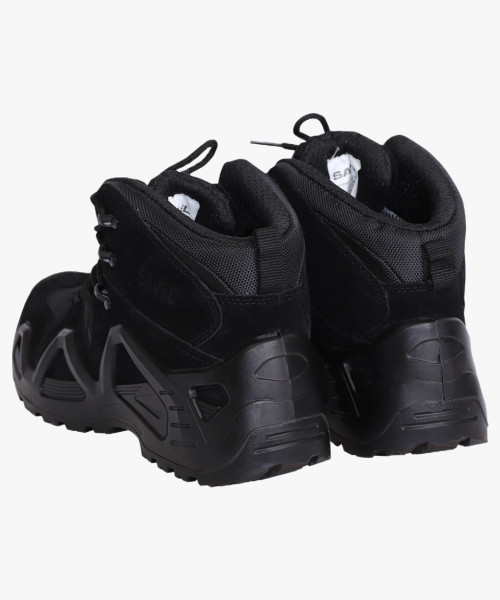 Ботинки СИРИУС-ДОЗОР замша (черные), ПУ-Нитрил