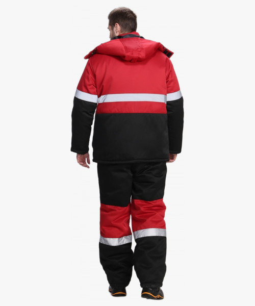 Костюм зимний Нордхард-2 СОП (тк.Смесовая,250) п/к, черный/красный