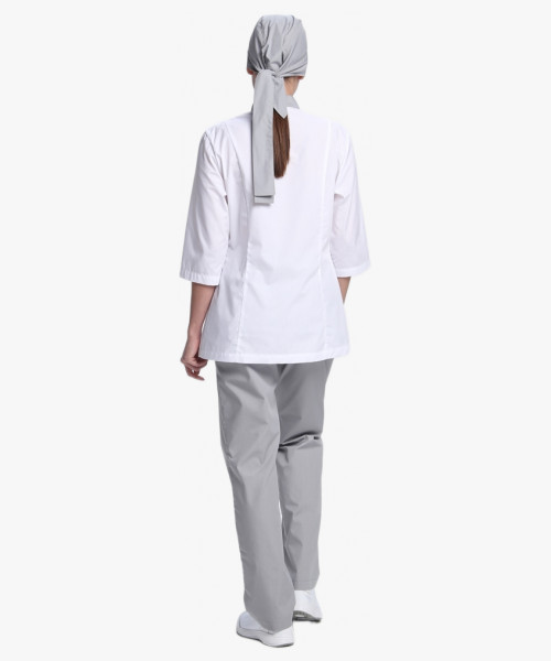 Костюм женский Канди (тк.ТиСи,120), серый/белый